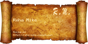 Reha Mike névjegykártya